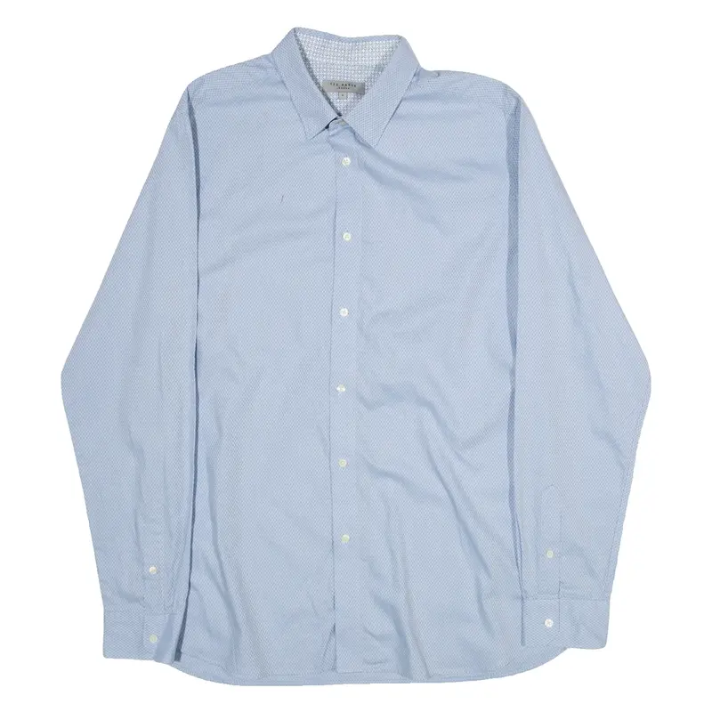 TED BAKER Mens Shirt Blue Long Sleeve M