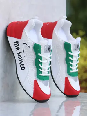 Men's Fashion Letter Patched Breathable Mesh Casual Sneakers, Trendy Sneakers , Casual Versatile Sports Shoes, Summer Comfor...