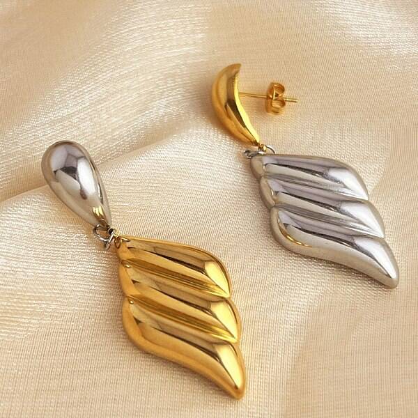 304 Stainless Steel Dangle Stud Earrings
