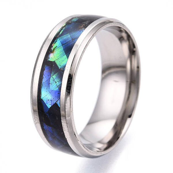 201 Stainless Steel Wide Band Finger Rings