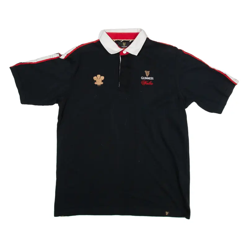 GUINNESS Mens Polo Shirt Black M