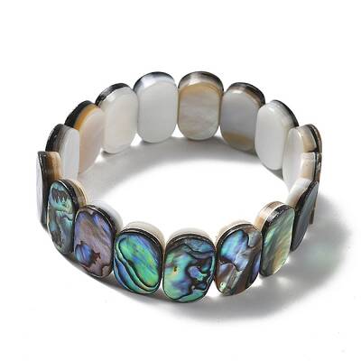 Natural Abalone Shell/Paua Shell Stretch Bracelets