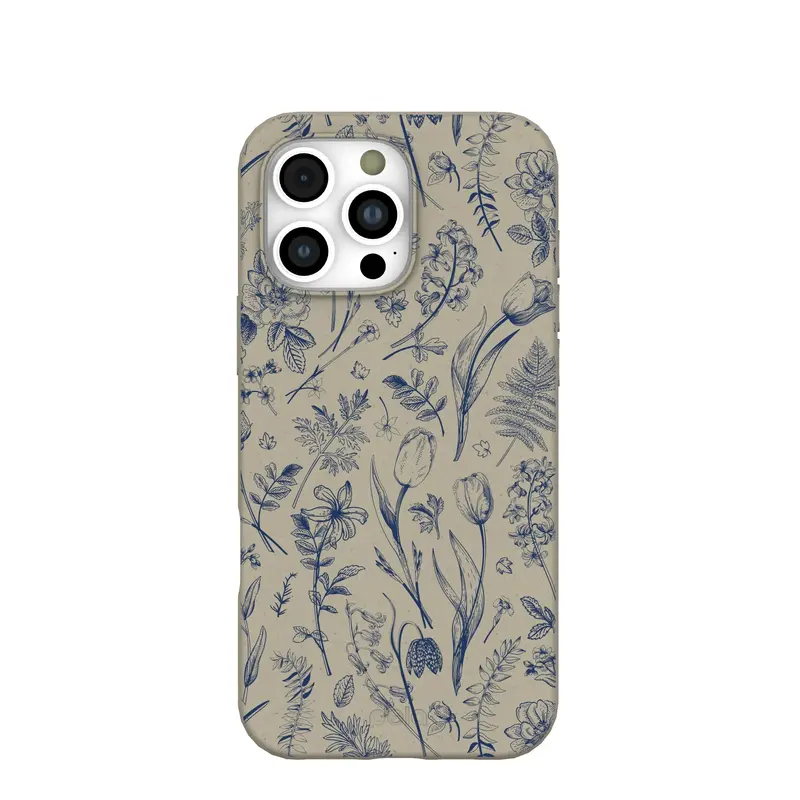 London Fog Indigo Bouquet iPhone 16 Pro Max Case