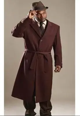 Mens Overcoat -Mens Long Wool Topcoats- Topcoat For Men-Mens Cashmere Blend Brown Coat Full length Overcoat