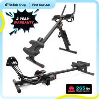 2 in 1 Abmachine Combine Rowing Machine with Adjustable Height,Levels and LCD monitor, Foldable Abdominal Crunch|  Stomach Wo...