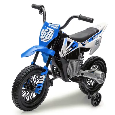 Garvee Ride - P Series: 12V Kids Electric Dirt Bike, 25W*2 Motor, Twist Grip Throttle, Spring Suspension, Training Wheels, Ri...