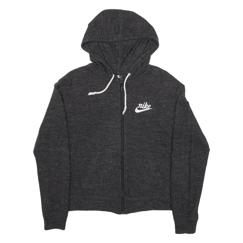 NIKE Womens Black Hoodie Full Zip S