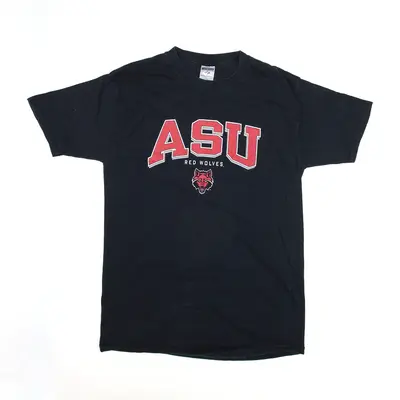 JERZEES Arkansas State Red Wolves T-Shirt Black USA Short Sleeve Boys L