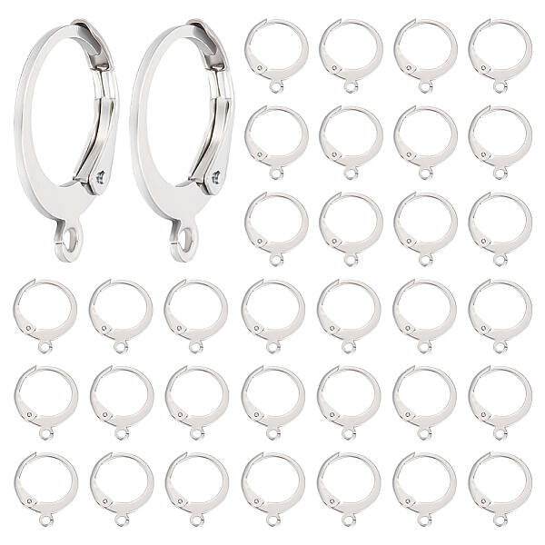 200Pcs 304 Stainless Steel Leverback Earring Findings