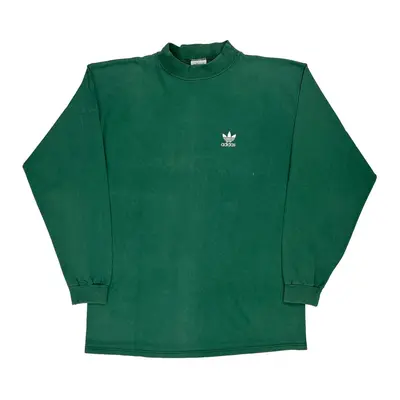 Made In Usa Adidas Sweatshirt - Small Green Cotton