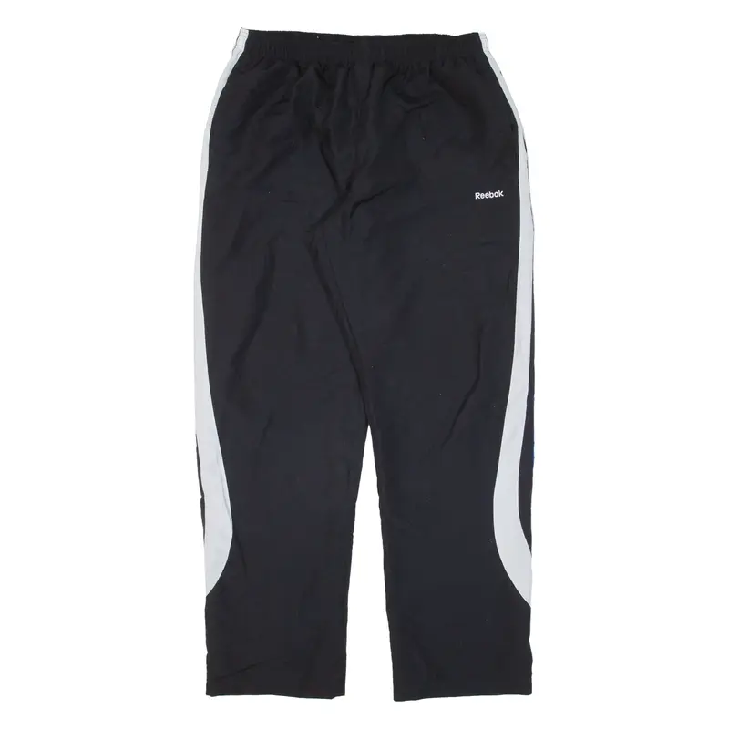 REEBOK Mens Track Pants Black Straight L W32 L31