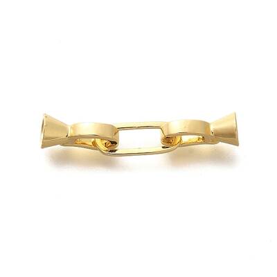 Rack Plating Brass Fold Over Clasps