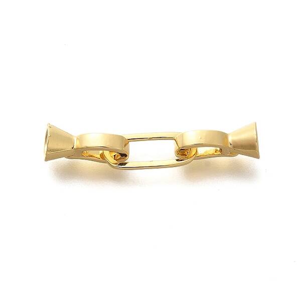 Rack Plating Brass Fold Over Clasps