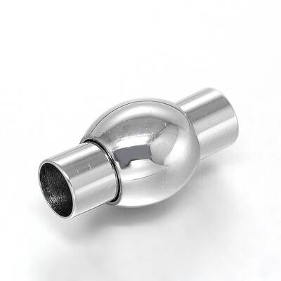 Tarnish Resistant 304 Stainless Steel Magnetic Clasps with Glue-in Ends