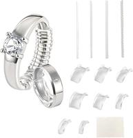 Ring Size Adjuster for Loose Rings 12 Pack | Invisible Ring Guard Insert & Spiral Resizer Kit | Comfort Fit for Women/Men (12...