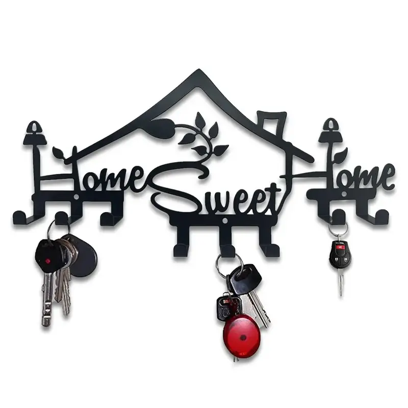 Sweet Home Letter Pattern Wall Mounted Hook, 1 Count Modern Metal Wall Hook For Home Entrance Decor, Dorm Essentials, Wall De...