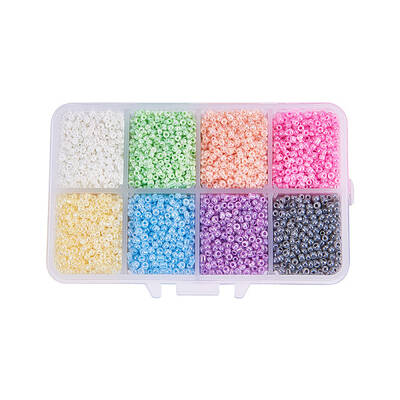 Mixed 12/0 Round Glass Seed Beads