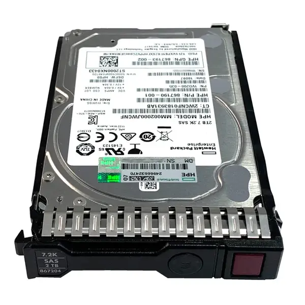 867204-001 HP 2TB 12Gb/s SAS 7200 2.5-Inch Hard Drive