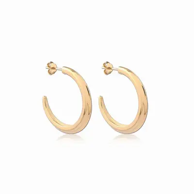 Crescent Hoops Gold Large | Size: 1.25 in.