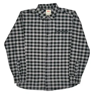 Levis Checked Shirt - Large Black & White Cotton