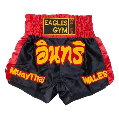 EAGLES GYM Thai Boxing Mens Sports Shorts Red Relaxed XS W22