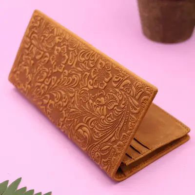 Stylish Long Leather Women Wallet , Real Leather, Same Day Shipping, Free Shipping US
