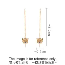 'The Art of Romance' 18K Rose Gold Sapphire Crown Earrings