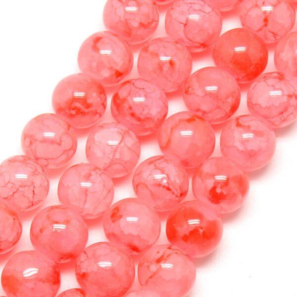 Baking Painted Crackle Glass Bead Strands