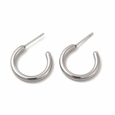 Non-Tarnish 304 Stainless Steel Ring Stud Earrings