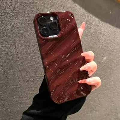 Minimalist 3D Wave Pattern TPU Phone Case, Decorative Phone Protector Cover, Phone Accessories Compatible with iPhone 11 12 1...