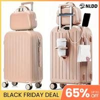 NLDD 20-inch 2 Piece ABS+PC Hardshell Luggage Set in Classic Design, Elegant and Durable Suitcases, Luggage with one handbag ...