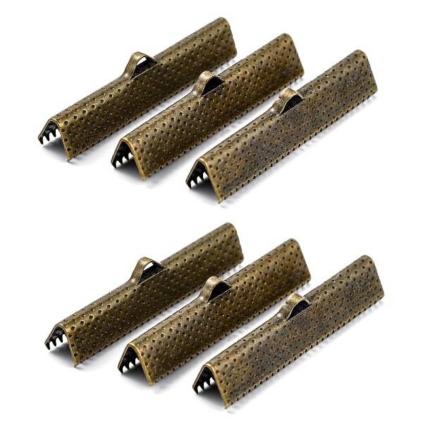 Iron Ribbon Crimp Ends