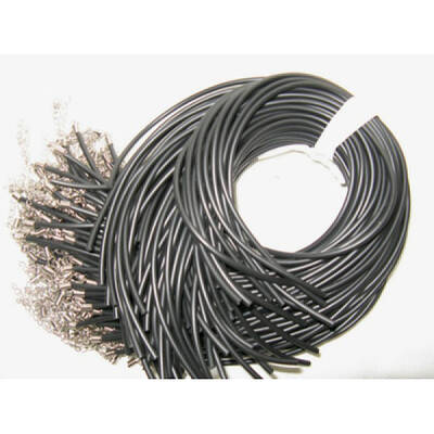 Black Rubber Necklace Cord Making