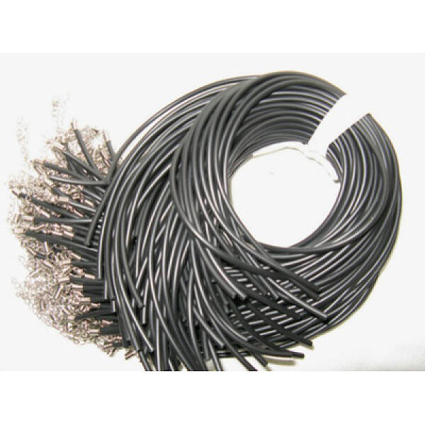 Black Rubber Necklace Cord Making