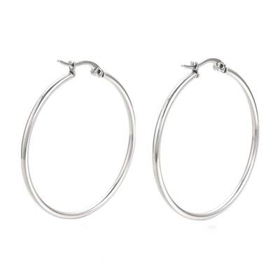 Tarnish Resistant 201 Stainless Steel Hoop Earrings