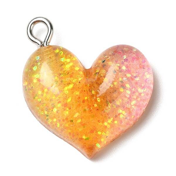 Gradient Color Transparent Resin Pendants