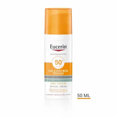 Eucerin Oil Control Dry Touch Gel Crema SPF50+ Colorata Chiara 50ml