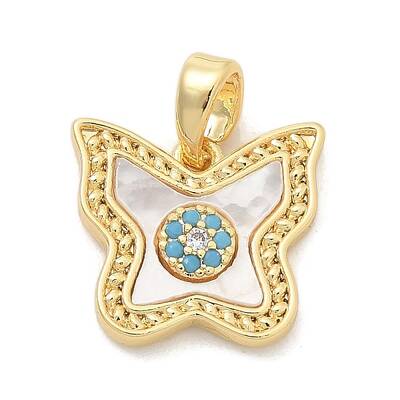 Brass Micro Pave Cubic Zirconia Pendents