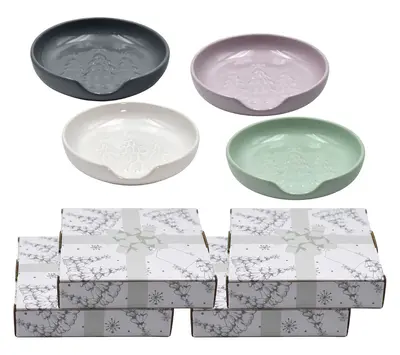 Temp-tations Seasonal Set of (4) Spoon Rests w/ Gift Boxes