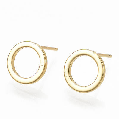 Brass Stud Earrings