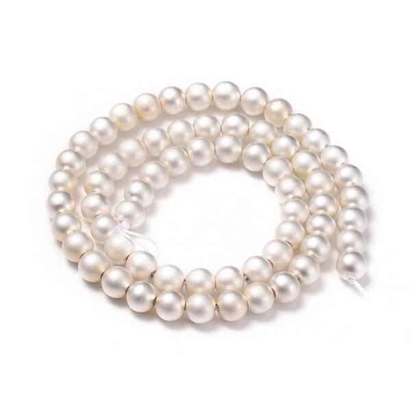 Electroplate Non-magnetic Synthetic Hematite Beads Strands