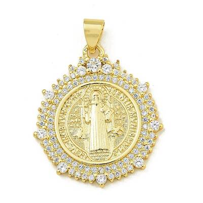 Rack Plating Brass Pave Cubic Zirconia Pendants