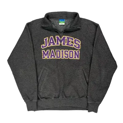 James Madison Champion College 1/4 Zip - Medium Grey Polyester Blend