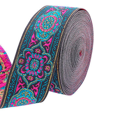 7 Yard 1.2inch Vintage Jacquard Ribbon Emobridered Woven Ribbon Fabric Trim Fringe for DIY Clothing Accessories Embellishment...