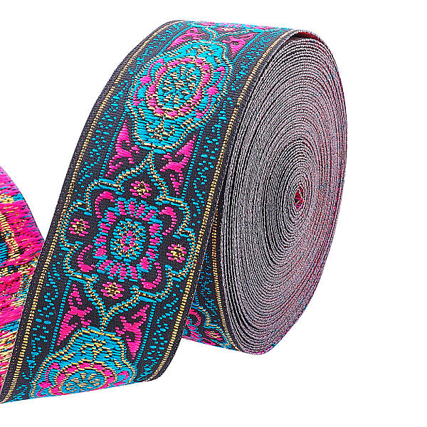 7 Yard 1.2inch Vintage Jacquard Ribbon Emobridered Woven Ribbon Fabric Trim Fringe for DIY Clothing Accessories Embellishment...