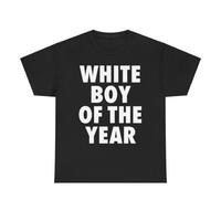 WHITE BOY OF THE YEAR SHIRT - Man Menswear Oversized Tshirt Streetwear Casual Classic Cotton Shortsleeve