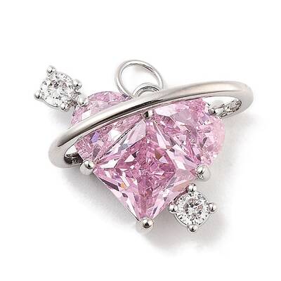 Brass Micro Pave Cubic Zirconia Pendants