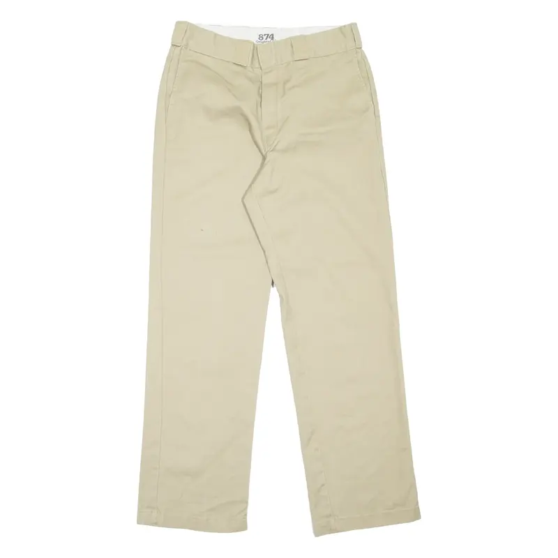 DICKIES 874 Workwear Mens Trousers Beige Regular Straight W32 L32