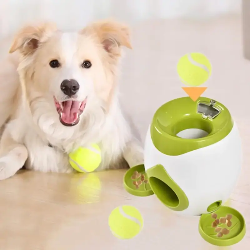 Automatic Tennis Ball Launcher, 1 Box Interactive Dog Toy, Pet Snack Reward Machine, Dog Indoor Toy, Dog & Cat Accessories