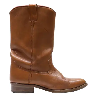 GO WEST Cowboy Boots Brown Leather Mens UK 7
